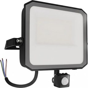 Faro LED 100W IP65 Nero con Sensore di Movimento e OSRAM chip LED Colore Bianco Naturale 4.000K