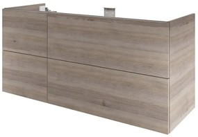 Mobile da bagno sotto lavabo SENSEA Neo lucido L 135 x H 64 x P 48 cm 4 cassetti, lavabo non incluso