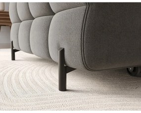 Divano angolare grigio tortora allungabile/con contenitore (con penisola a sinistra/con chaise lounge) con rivestimento in velluto Felro – ELTAP