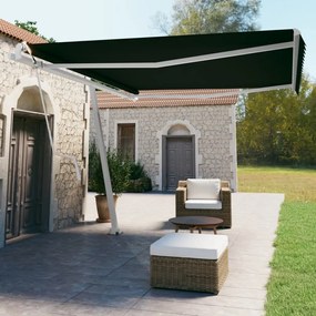 Tenda Sole Retrattile Automatica Con Palo 450x350 Cm Antracite /