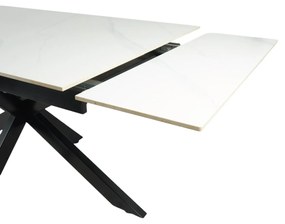 Tavolo allungabile in ceramica da 160 a 240 cm Calacatta Grey gambe in acciaio Starstone