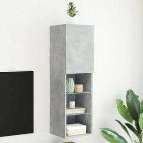 Mobile Tv Con Luci Led Grigio Cemento 30,5x30x102 Cm /
