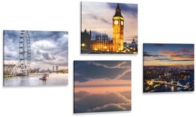 Set di quadri – Londra romantica di notte