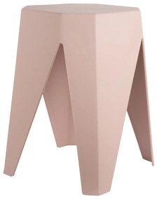 Sgabello rosa chiaro in plastica Cherish – Leitmotiv