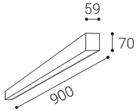 LED2 - Plafoniera LED NOLI LED/30W/230V 3000/3500/4000K 90 cm nero