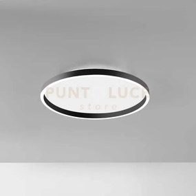 Aela p/m - plafoniera a led in alluminio nero  3100-3200lm 3000-400...