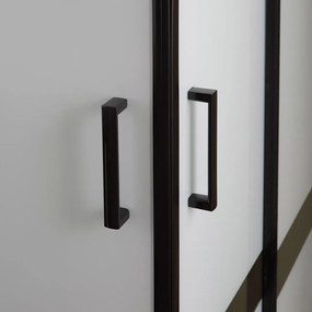 Cabina Doccia Rettangolare 70X100 Nera Con Pareti Serigrafate | Cielo
