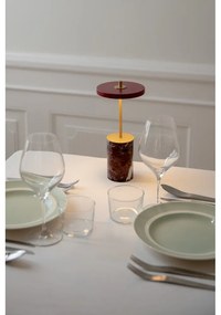 Lampada da tavolo dimmerabile a LED in marmo rosso con paralume in metallo (altezza 25,5 cm) Asteria Move Mini - UMAGE