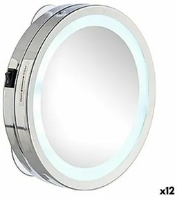 Specchio Ingranditore Luce LED Argentato 16,5 x 4 x 16,5 cm (12 Unità)
