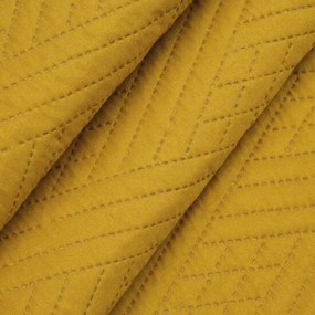 Copriletto moderno giallo con motivo geometrico Larghezza: 170 cm | Lunghezza: 210 cm