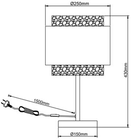Brilliant - Lampada da tavolo WATERLILLY 1xE27/60W/230V color crema