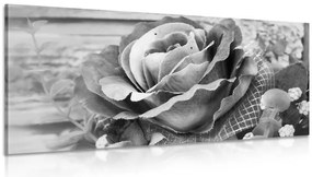 Stampa su tela – Rose vintage eleganti in bianco e nero