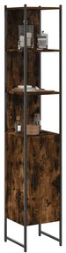 Mobile Da Bagno Rovere Fumo 33x33x185,5 Cm İn Legno Multistrato /