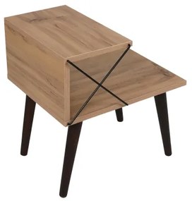 Comodino CROSS 55x50 cm marrone