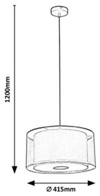 Rabalux - Lampadario su filo 3xE27/40W/230V