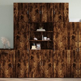 Credenza Rovere Fumo 80x42,5x249 Cm İn Legno Multistrato /
