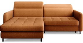 Divano angolare giallo allungabile/con contenitore (con penisola a sinistra/con chaise lounge) e rivestimento in velluto Gomsi – ELTAP