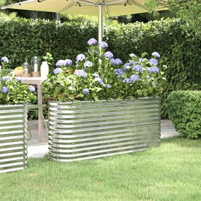 Letto Giardino Acciaio Verniciato A Polvere 152x40x68cm Argento /