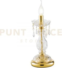 Lume monalisa oro e trasparente 1 luce attacco e14 15x41cm