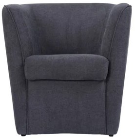 Poltrona moderna Grigio in tessuto antimacchia imbottita