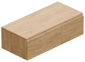 Mobile da bagno sotto lavabo L 100.3 x H 30 x P 46 cm rovere, 2 cassetti Step