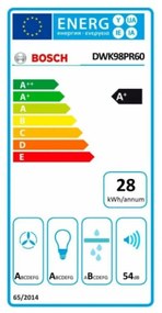 Cappa Classica BOSCH DWK98PR60 90 cm 840 m3/h 166W A+