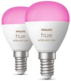 SET 2x Lampadina LED RGBW dimmerabile Philips Hue WACA P45 E14/5,1W/230V