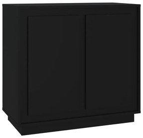 Credenza nera 80x34x75 cm in legno multistrato