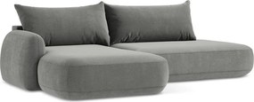 Divano angolare grigio allungabile (con penisola a sinistra/con chaise lounge) Hale – Makamii