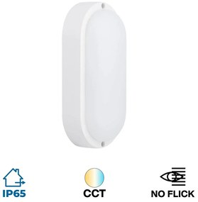 Plafoniera LED da Esterno 15W IP65 Ovale CCT - Bianco Variabile