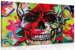 Quadro su tela – Teschio in versione graffiti