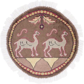Agra Tappeto orientale 40x40 (Indian) Annodato A Mano