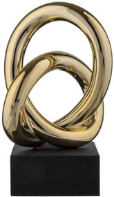 Bongelli preziosi piccola Scultura in marmorino collezione Nodi - 4 varianti ORO BASE NERA