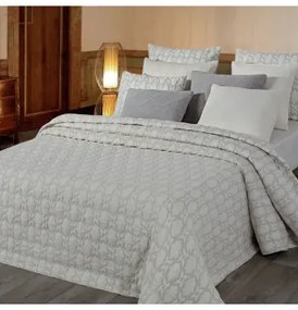 Copriletto matrimoniale Botticelli Home Rossana in cotone jacquard Grigio Matrimoniale