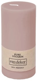 Candela Friendly rosa cipria, durata di combustione 50 h Eco - Eco candles by Ego dekor