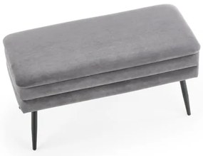 Panca con contenitore VELVA 37x78 cm grigio