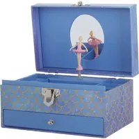 Cofanetto portagioie ballerina carillon azzurro