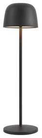 Lampada da tavolo nera con LED ricaricabile con stazione di ricarica IP65 - Raika