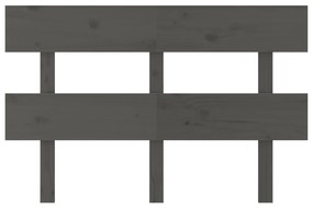 Testiera per letto grigia 144x3x81 cm in legno massello di pino