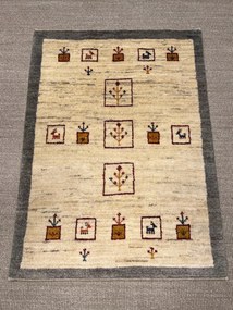 Gabbeh Tappeto 120x90 Beige (Iran) Annodato A Mano