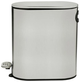 Cestino per la spazzatura color argento opaco in acciaio inox con pedale 5 l Collungo – Wenko