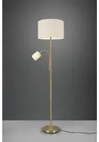 Piantana Hotel Ottone Paralume Tessuto Crema Spot Lettura Trio Lighting