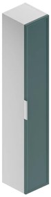 Colonna per mobile bagno Quadra 1 anta P 30 x L 30 x H 180 cm bianco opaco/mirto opaco laccato mdf
