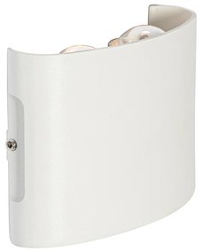 Lampada da parete per esterni bianca con LED 4 luci IP54 - Silly