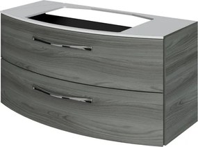 Mobile da bagno sospeso sotto lavabo L 99 x H 49.2 x P 46.2 cm grigio, 2 cassetti PELIPAL Cassca
