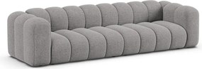Divano grigio con rivestimento in ciniglia 290 cm Lupine – Micadoni