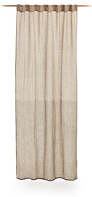 Kave Home - Tenda Melba 100% lino a righe naturale e grigio 140 x 270 cm