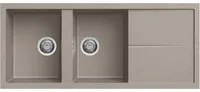 Lavello Elleci Incasso 2 vasche 116x50 Unico 500 Granitek Grigio Tortora LGU50043