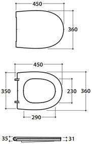 Ceramica Globo 4all Sedile Per Vaso chiusura rallentata in duroplast Bianco Lucido