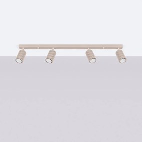 Faretto grigio tortora in metallo 6,5x81 cm Gleam – Sollux